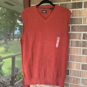 NWT Haggar Rust Sweatler Vest, size L